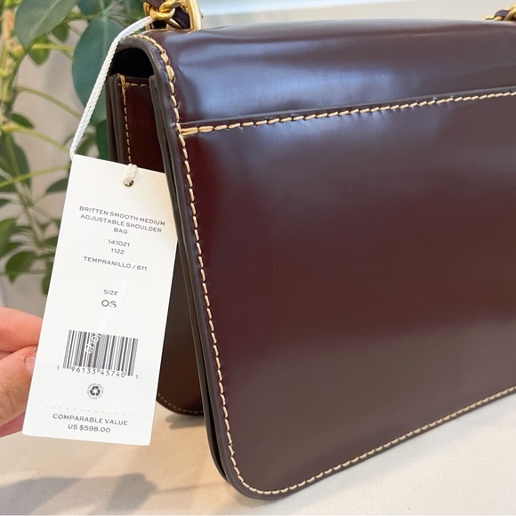🔥NeW! Tory Burch Britten Smooth Medium Adjustable Shoulder Bag - Picture 14 of 17